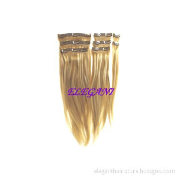 High Quality 100% Human Hair Clip-in Hair Extension 18"